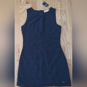 NWT Vintage Women teen Hollister lace dress navy